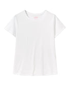Pink House women’s plain white T-shirt in soft cotton jersey, timeless essential with clean minimalist design
