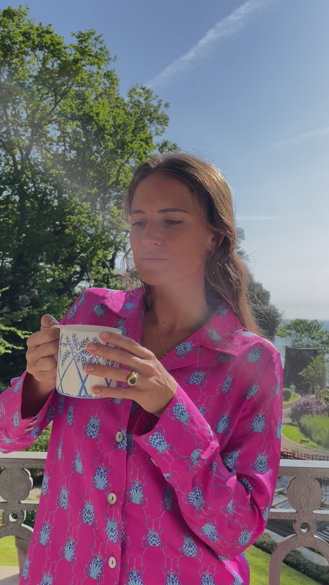 The personification of a Mustique Lifestyle! Slip into a pair of Lotty B Silk Twill pajamas: comfortable, casual, kind and embracing with a touch of sophistication and luxury. 