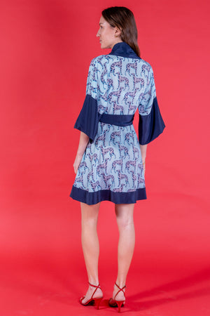 Madeleine Kimono Dress: LURCHER/NAVY