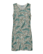 Silk Henny Dress in monochrome Whale print by Pink House Mustique 