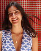 Sterling silver Mustique island pendant necklace, hallmarked and made in England, luxury Caribbean island jewellery