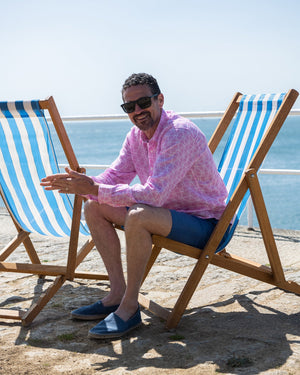Mens Linen Shirt: SHELLTOP - PINK
