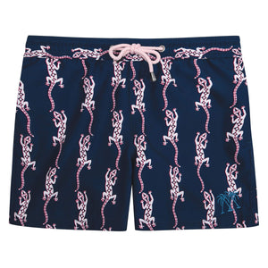 Boys swim trunks: GECKO - NAVY, Pink House Mustique designer Lotty B 