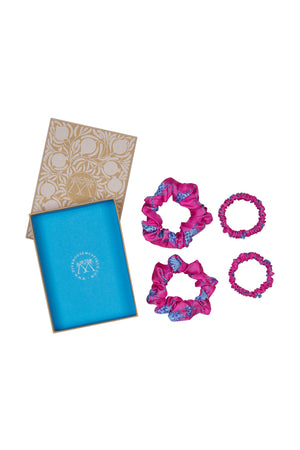 A set of 4 pure silk scrunchies - one of life's little luxuries by Lotty B