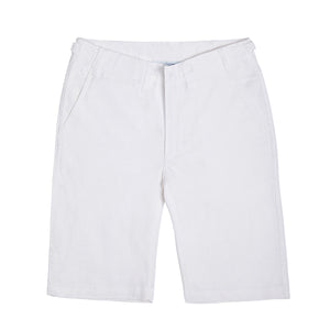 Mens Linen Shorts : CLASSIC WHITE, designer Lotty B for Pink House Mustique