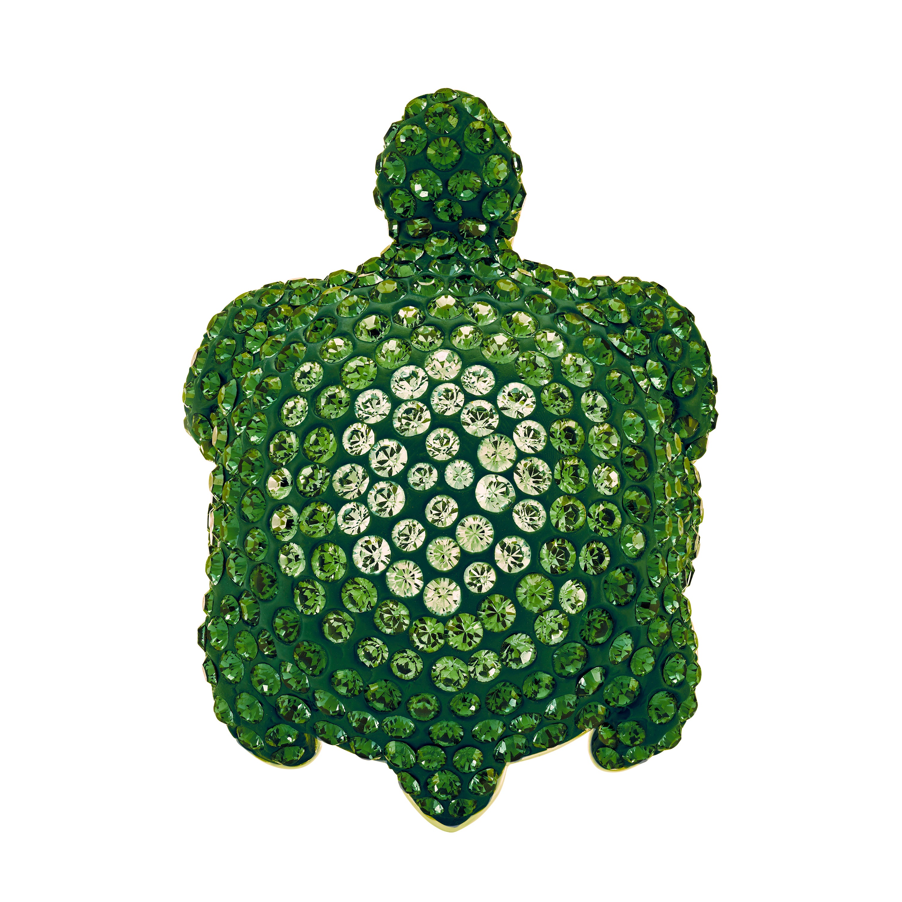 Cocktail ring - Swarovski Crystal in Shining Green; pale gold plating; brass; designed by Catherine Prevost for Atelier Swarovski