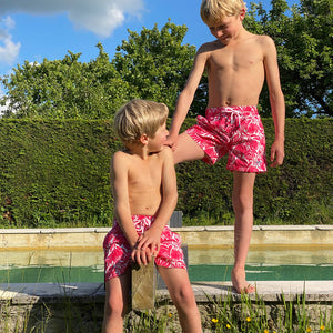 Boys swim shorts: PROTEA - FADED RED