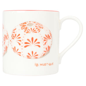 Fine Bone China Mug : URCHIN - RED designer Lotty B Mustique interiors