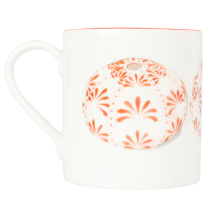 Fine Bone China Mug : URCHIN - RED designer Lotty B Mustique beautiful gifts