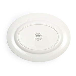 Fine Bone China: PALMS & COCONUTS GREEN - OVAL SERVING PLATTER