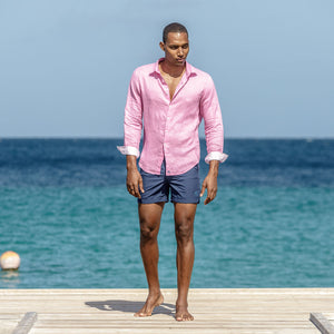 Mens Beach Shorts : MAKO NAVY Mustique style