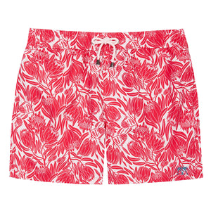 Mens swim shorts: PROTEA - FADED RED