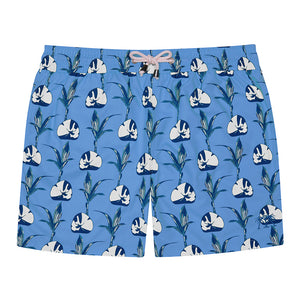 Quick dry swim trunks in soft recycled quality polyamide designed by Lotty B