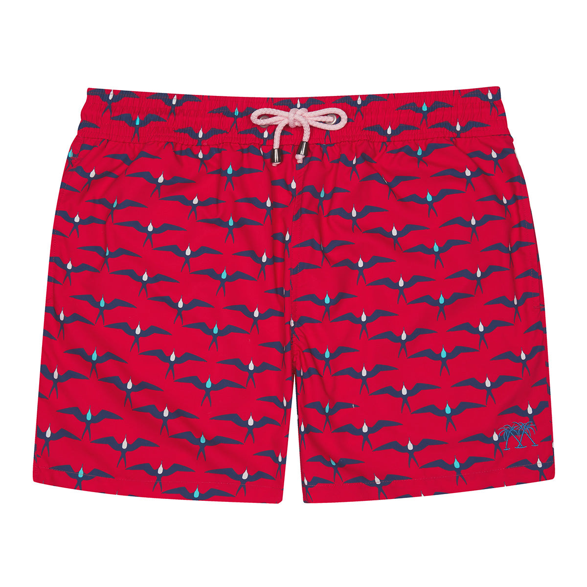 Mens swim shorts: FRIGATE BIRD - RED