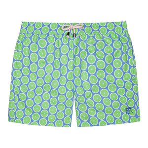 Mens swim shorts: LIME SLICE - GREEN / BLUE