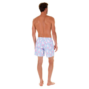 Mens swim shorts: MERMAID - PINK / BLUE