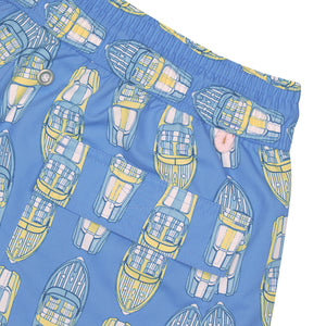 Mens swim shorts: RIVA - YELLOW / BLUE