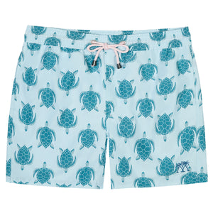 Mens swim shorts: TURTLE - AQUA