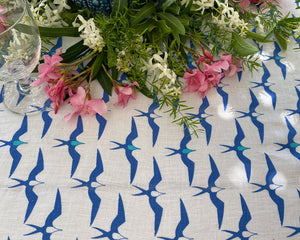 Beautiful pure linen tablecloths & napkins, holiday house style by Lotty B Mustique