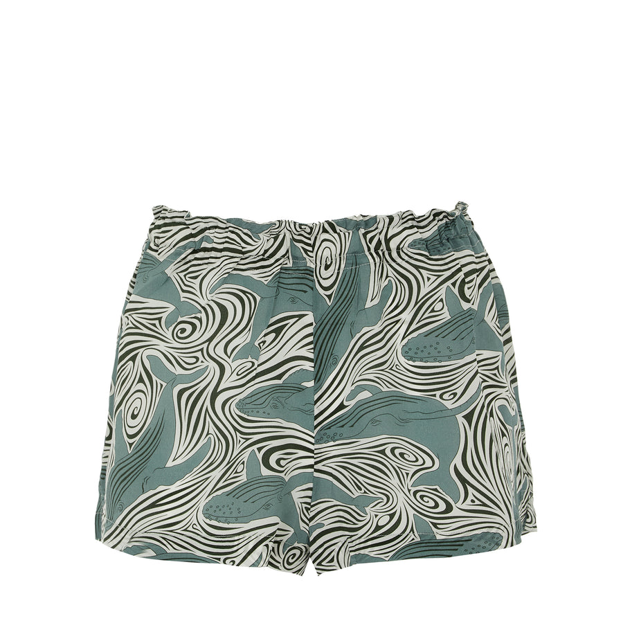 Bed-to-Beach Shorts: WHALE - MONOCHROME
