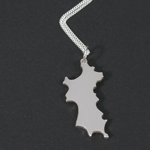 Sterling Silver Mustique Island Pendant - Front