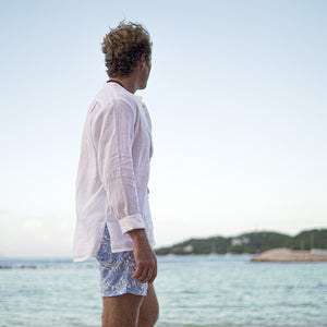 Mens swim shorts: PROTEA - BLUE / WHITE